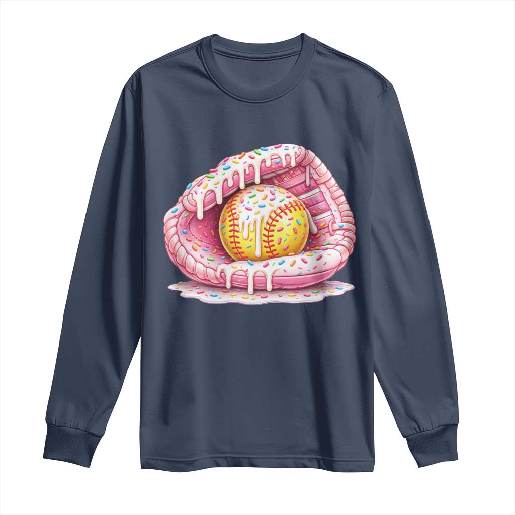 Softball Drip Long Sleeve Shirt Ice Cream Sprinkles Softball Glove Girls Kid