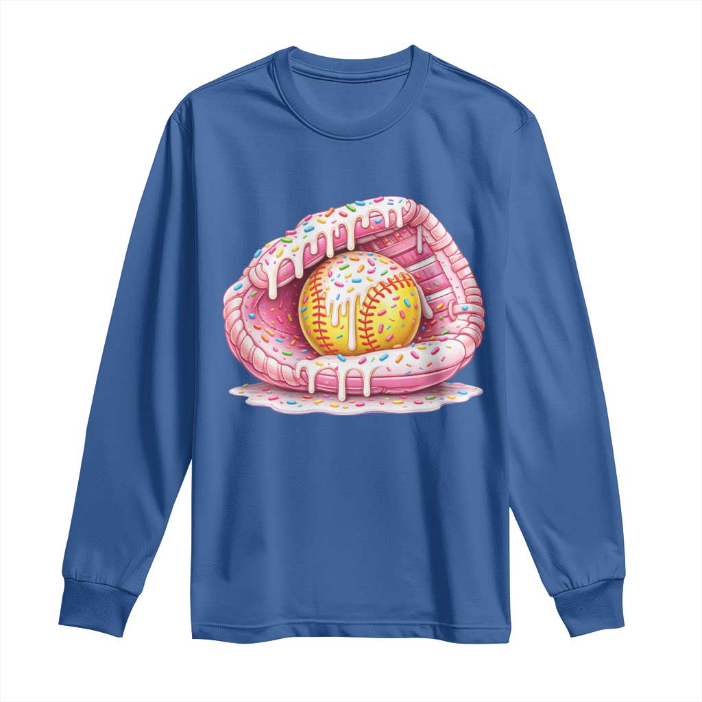 Softball Drip Long Sleeve Shirt Ice Cream Sprinkles Softball Glove Girls Kid