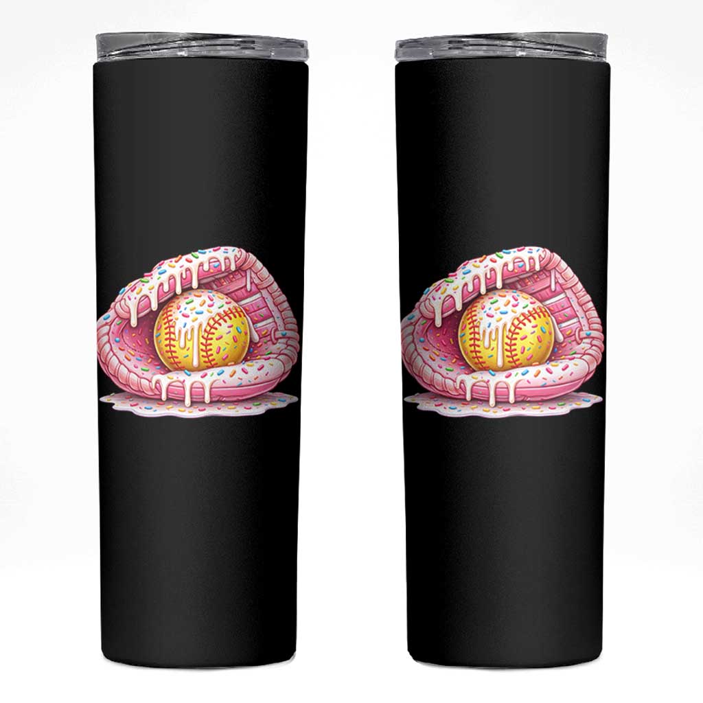 Softball Drip Skinny Tumbler Ice Cream Sprinkles Softball Glove Girls Kid