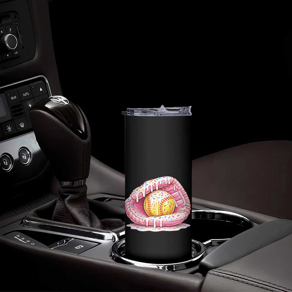 Softball Drip Skinny Tumbler Ice Cream Sprinkles Softball Glove Girls Kid