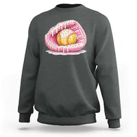 Softball Drip Sweatshirt Ice Cream Sprinkles Softball Glove Girls Kid