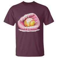 Softball Drip T Shirt Ice Cream Sprinkles Softball Glove Girls Kid