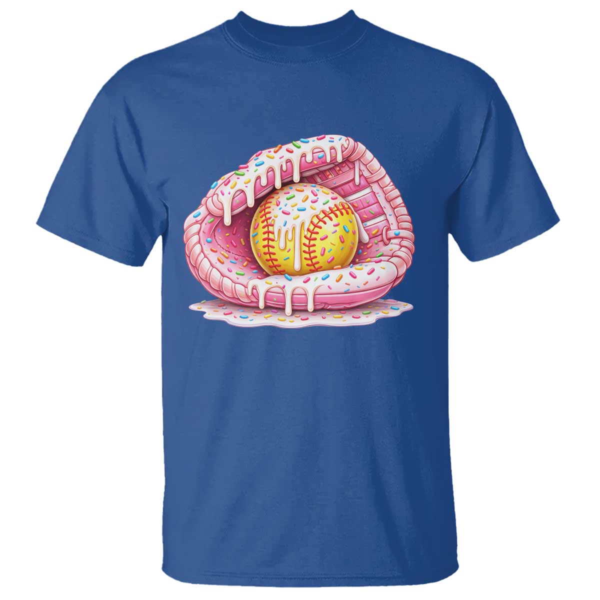 Softball Drip T Shirt Ice Cream Sprinkles Softball Glove Girls Kid
