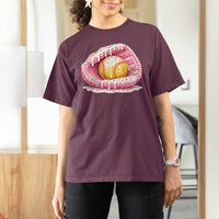 Softball Drip T Shirt For Women Ice Cream Sprinkles Softball Glove Girls Kid
