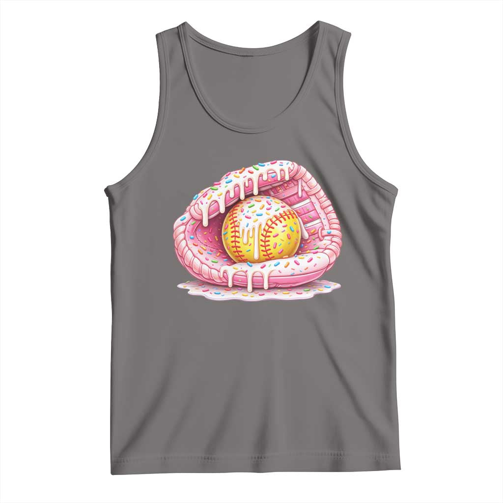Softball Drip Tank Top Ice Cream Sprinkles Softball Glove Girls Kid