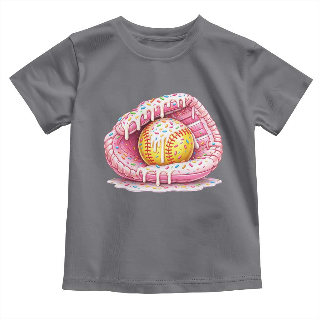 Softball Drip Toddler T Shirt Ice Cream Sprinkles Softball Glove Girls Kid
