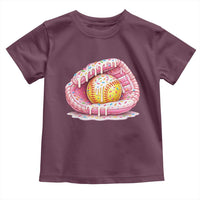 Softball Drip Toddler T Shirt Ice Cream Sprinkles Softball Glove Girls Kid