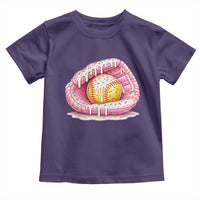 Softball Drip Toddler T Shirt Ice Cream Sprinkles Softball Glove Girls Kid