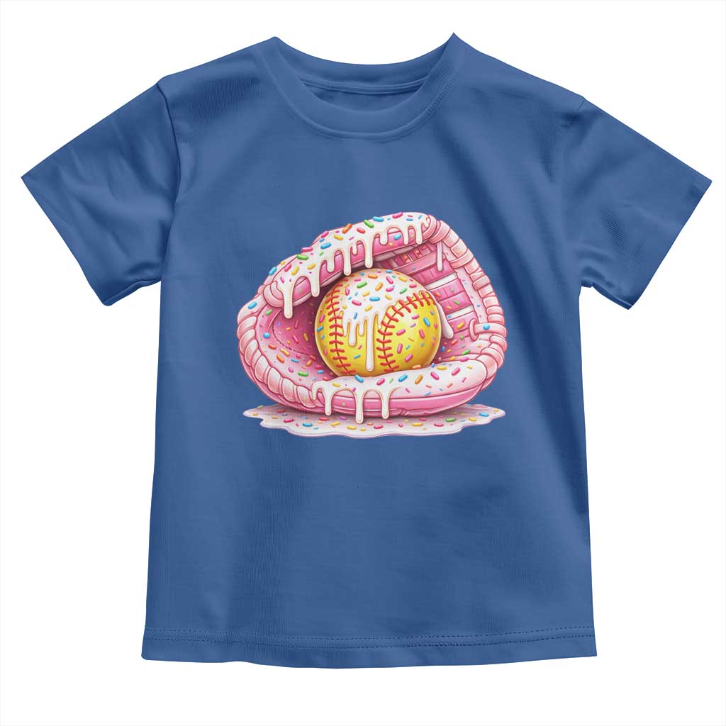 Softball Drip Toddler T Shirt Ice Cream Sprinkles Softball Glove Girls Kid
