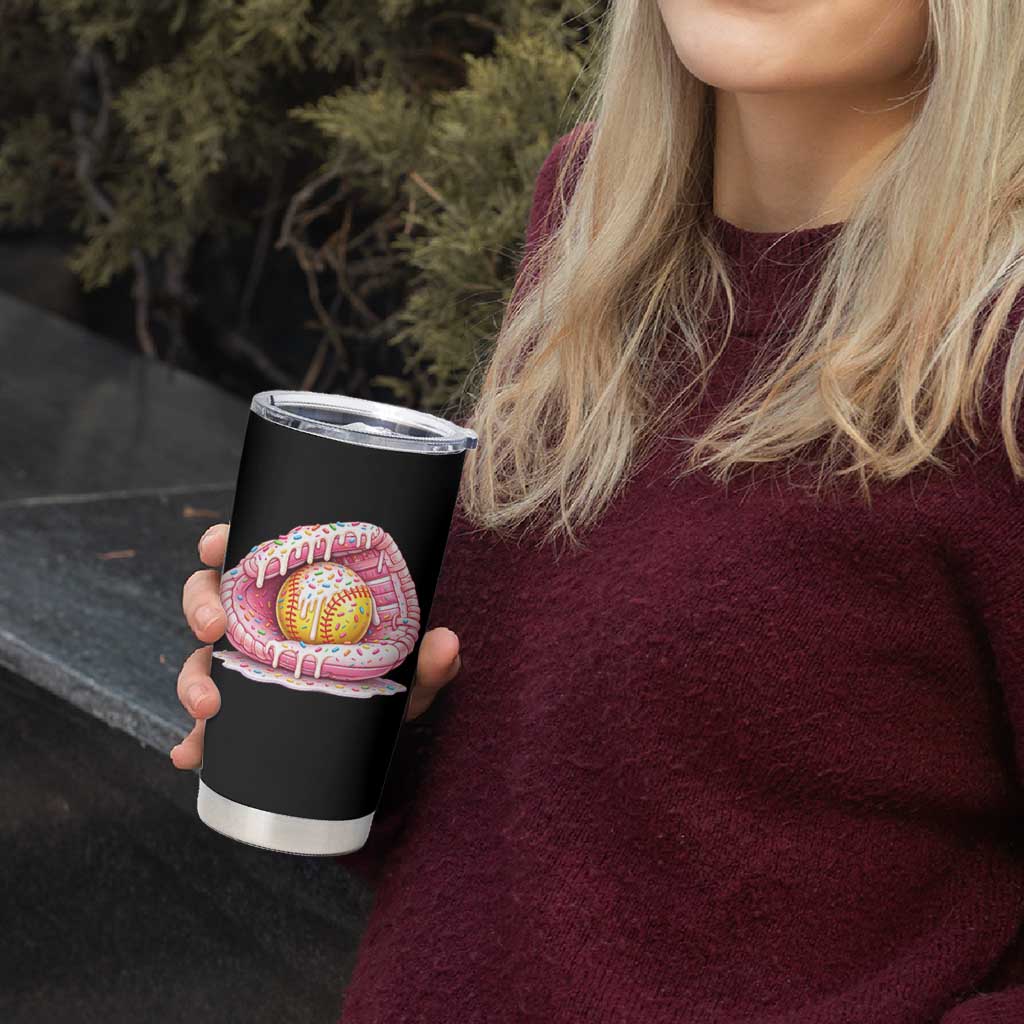 Softball Drip Tumbler Cup Ice Cream Sprinkles Softball Glove Girls Kid