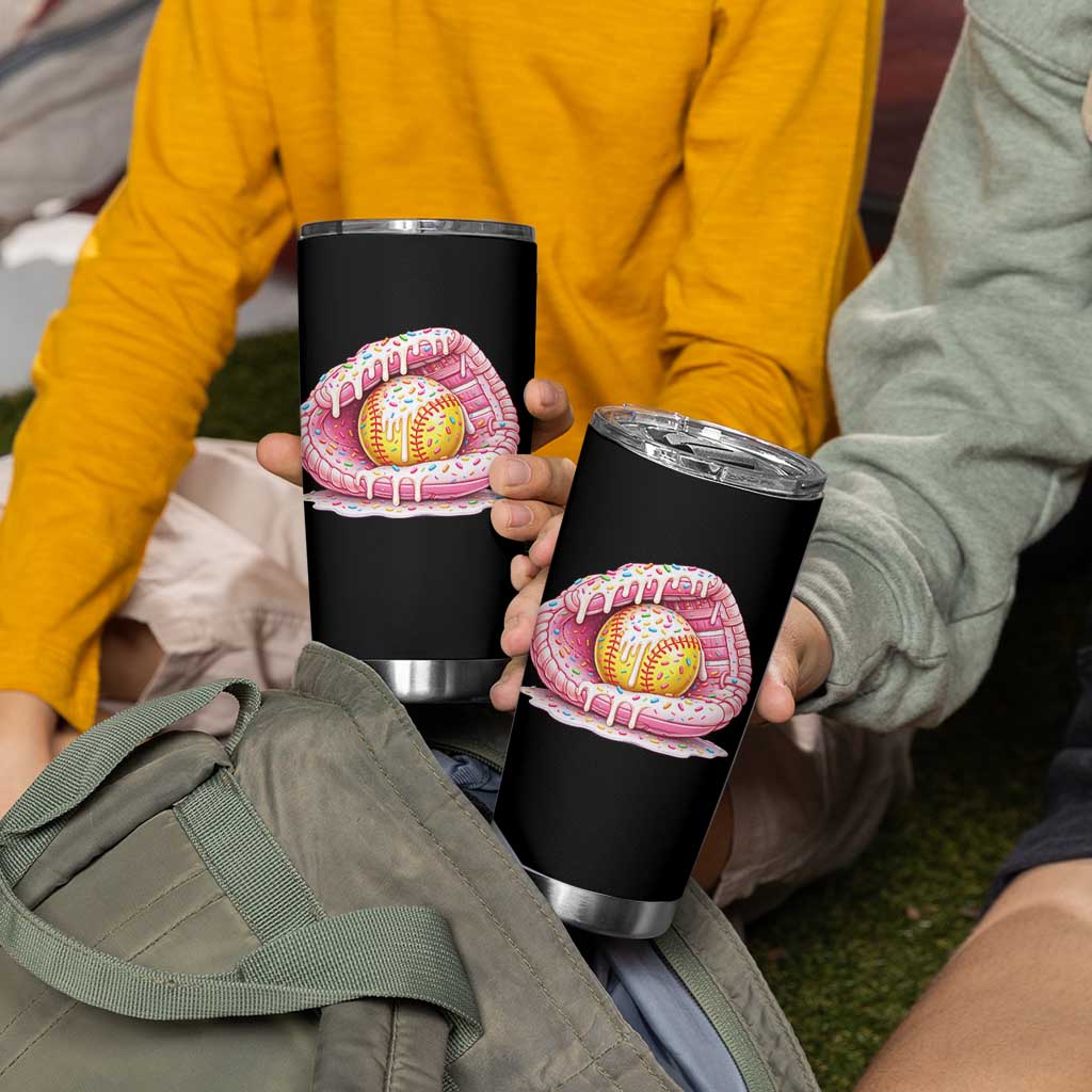 Softball Drip Tumbler Cup Ice Cream Sprinkles Softball Glove Girls Kid