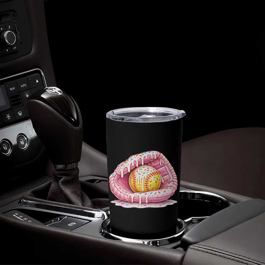 Softball Drip Tumbler Cup Ice Cream Sprinkles Softball Glove Girls Kid