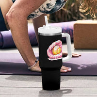 Softball Drip Tumbler With Handle Ice Cream Sprinkles Softball Glove Girls Kid