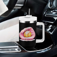 Softball Drip Tumbler With Handle Ice Cream Sprinkles Softball Glove Girls Kid