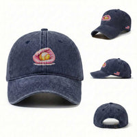 Softball Drip Washed Cotton Baseball Cap Ice Cream Sprinkles Softball Glove Girls Kid
