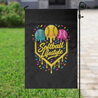 Softball Drip Garden Flag Ice Cream Sprinkles Softball Life Style