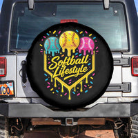 Softball Drip Spare Tire Cover Ice Cream Sprinkles Softball Life Style