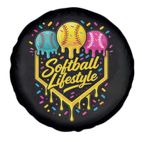 Softball Drip Spare Tire Cover Ice Cream Sprinkles Softball Life Style
