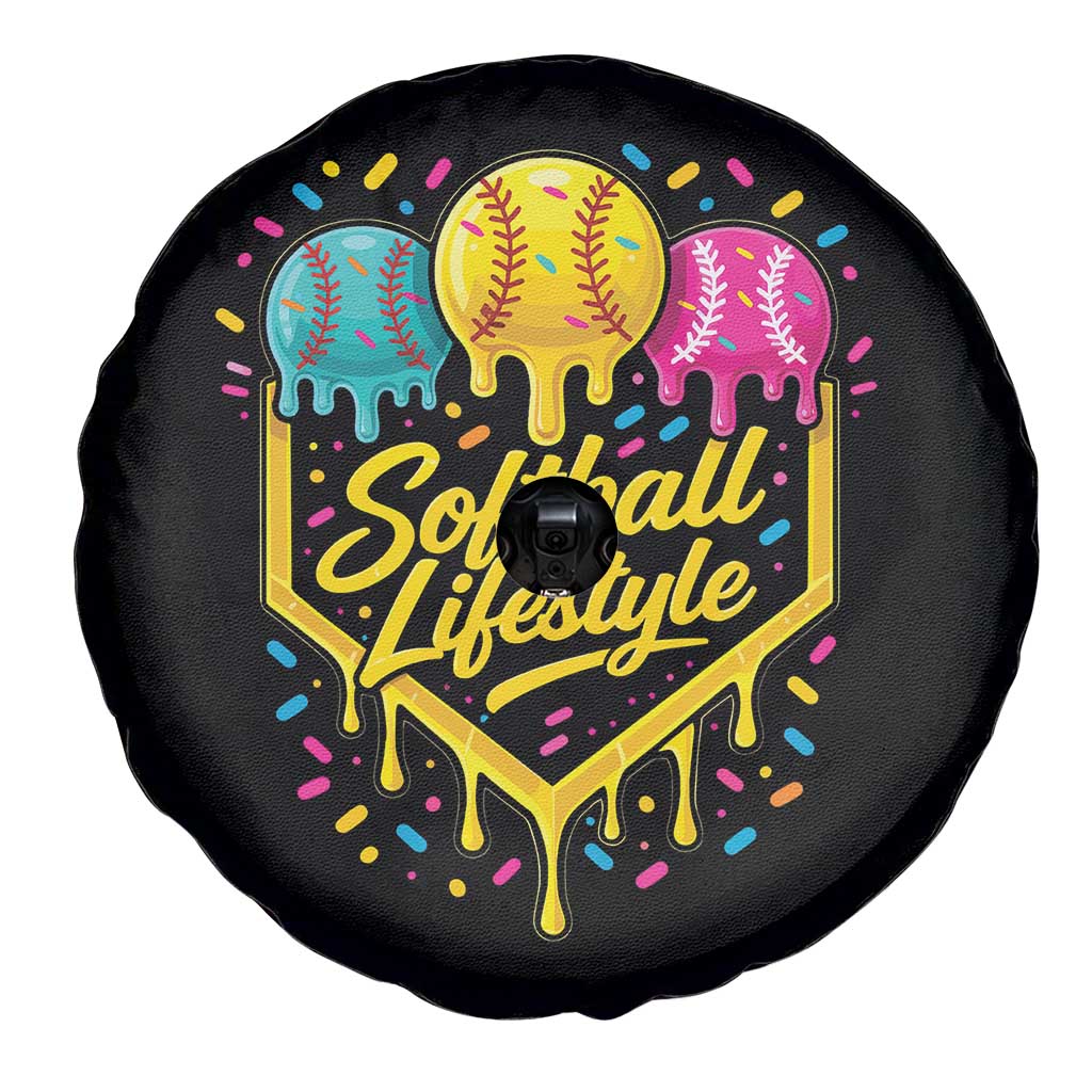 Softball Drip Spare Tire Cover Ice Cream Sprinkles Softball Life Style