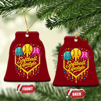 Softball Drip Ceramic Ornament Ice Cream Sprinkles Softball Life Style