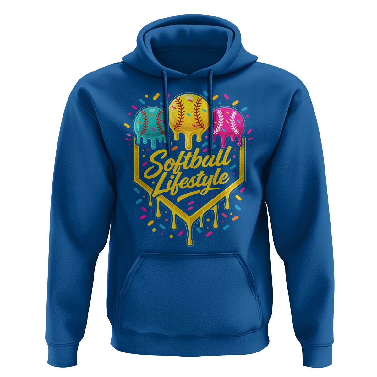 Softball Drip Hoodie Ice Cream Sprinkles Softball Life Style