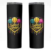 Softball Drip Skinny Tumbler Ice Cream Sprinkles Softball Life Style