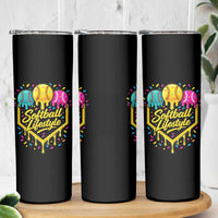 Softball Drip Skinny Tumbler Ice Cream Sprinkles Softball Life Style