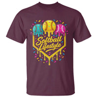 Softball Drip T Shirt Ice Cream Sprinkles Softball Life Style