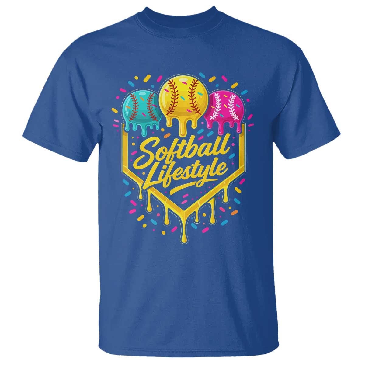 Softball Drip T Shirt Ice Cream Sprinkles Softball Life Style