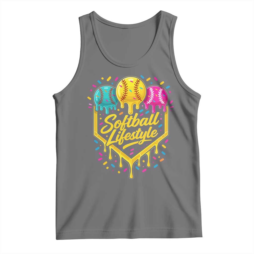Softball Drip Tank Top Ice Cream Sprinkles Softball Life Style