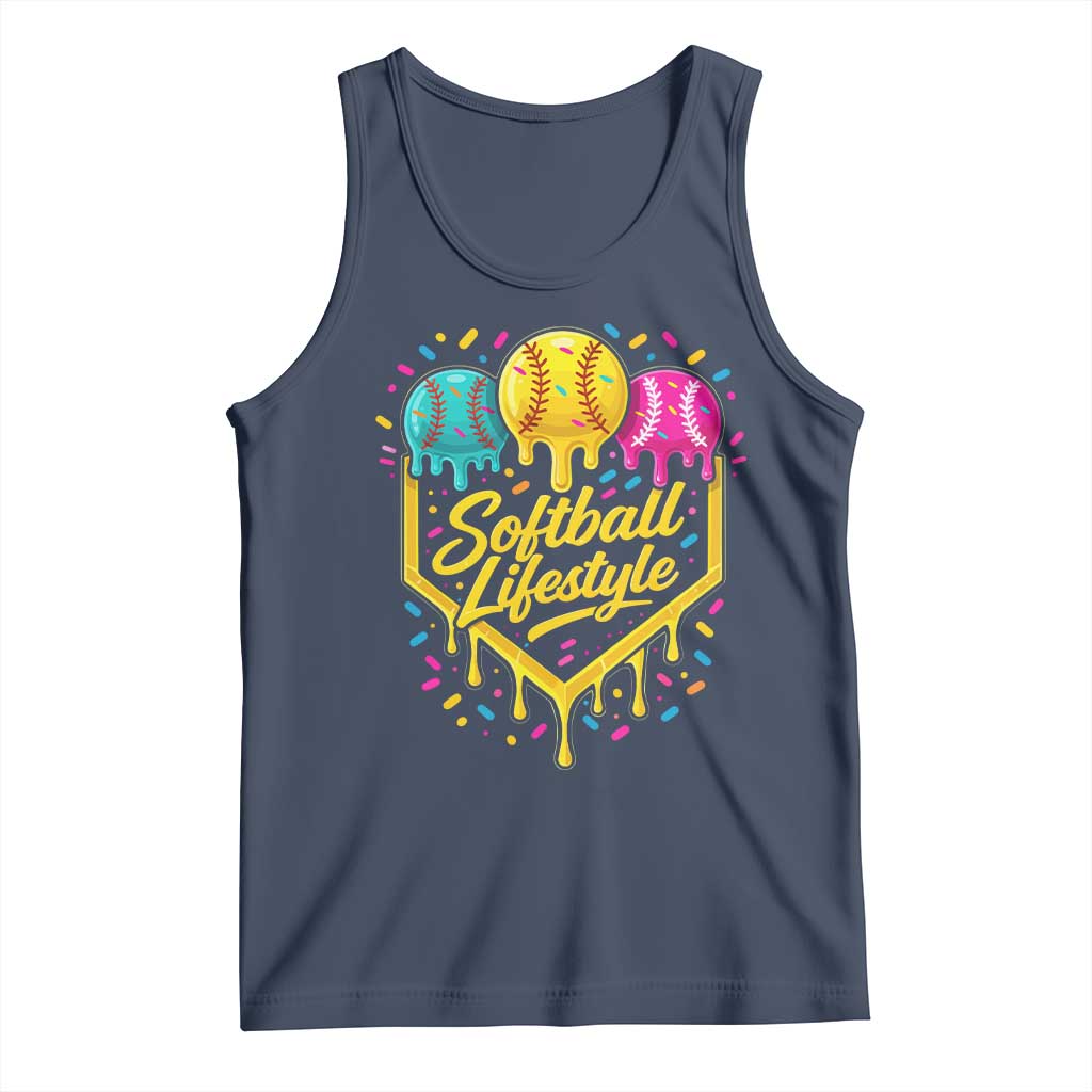Softball Drip Tank Top Ice Cream Sprinkles Softball Life Style