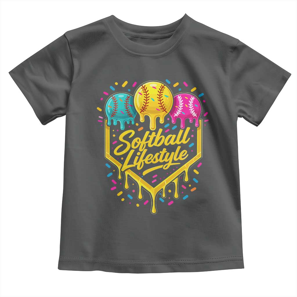 Softball Drip Toddler T Shirt Ice Cream Sprinkles Softball Life Style