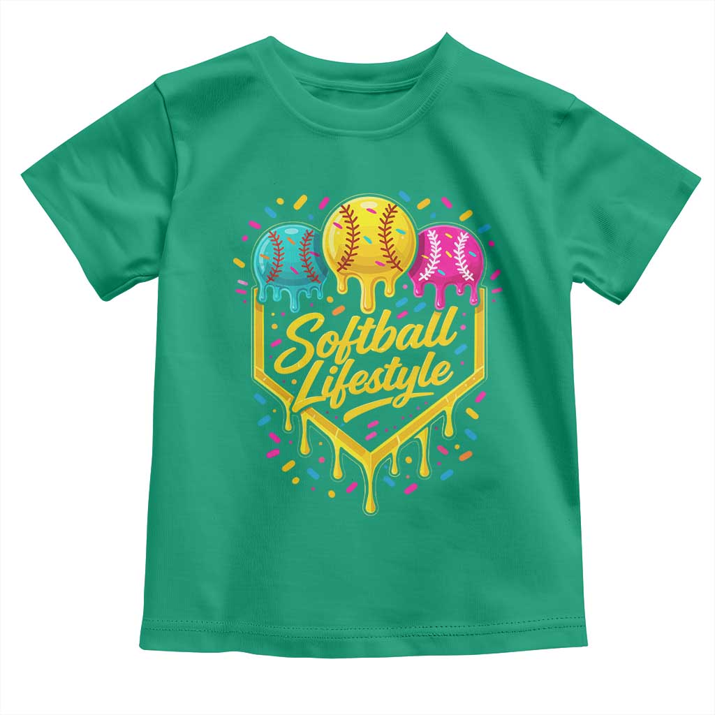 Softball Drip Toddler T Shirt Ice Cream Sprinkles Softball Life Style