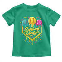 Softball Drip Toddler T Shirt Ice Cream Sprinkles Softball Life Style