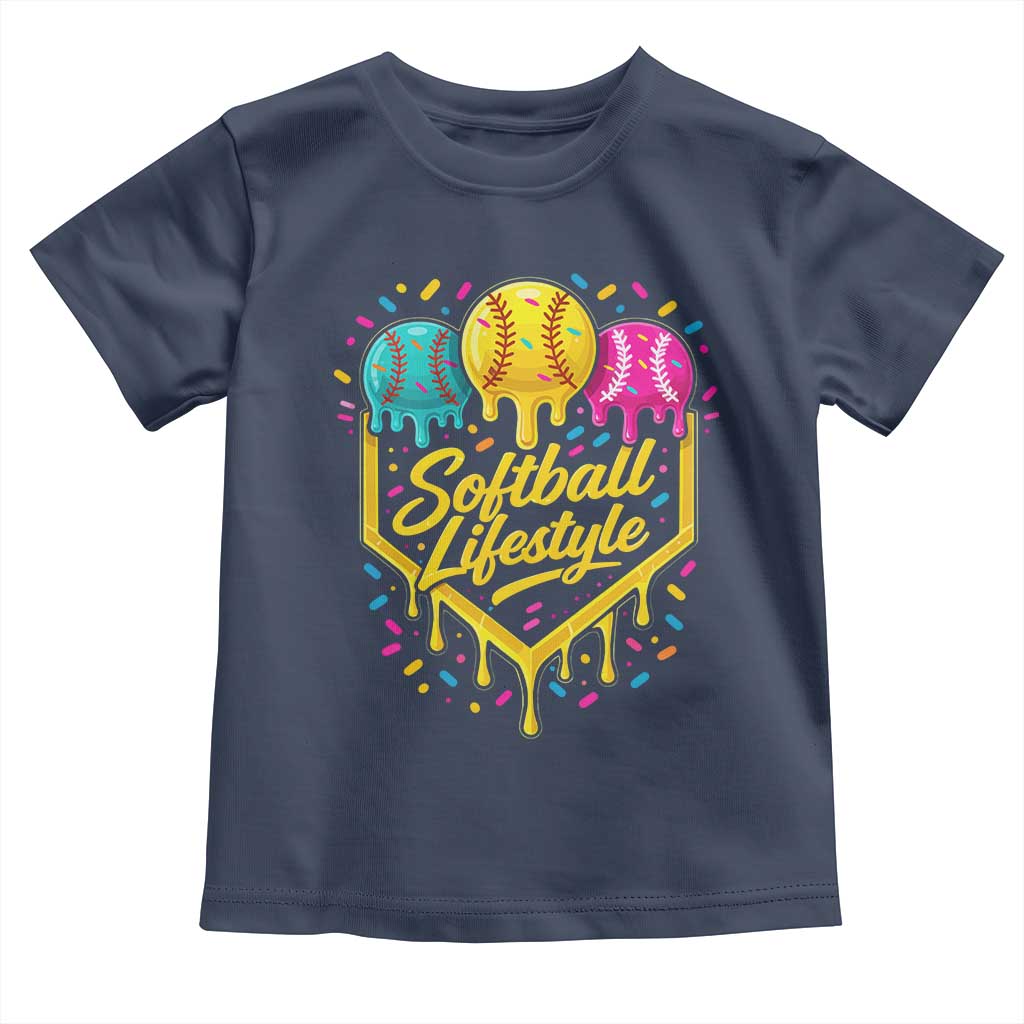Softball Drip Toddler T Shirt Ice Cream Sprinkles Softball Life Style