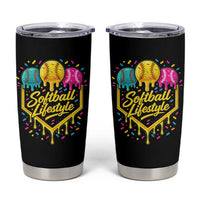 Softball Drip Tumbler Cup Ice Cream Sprinkles Softball Life Style