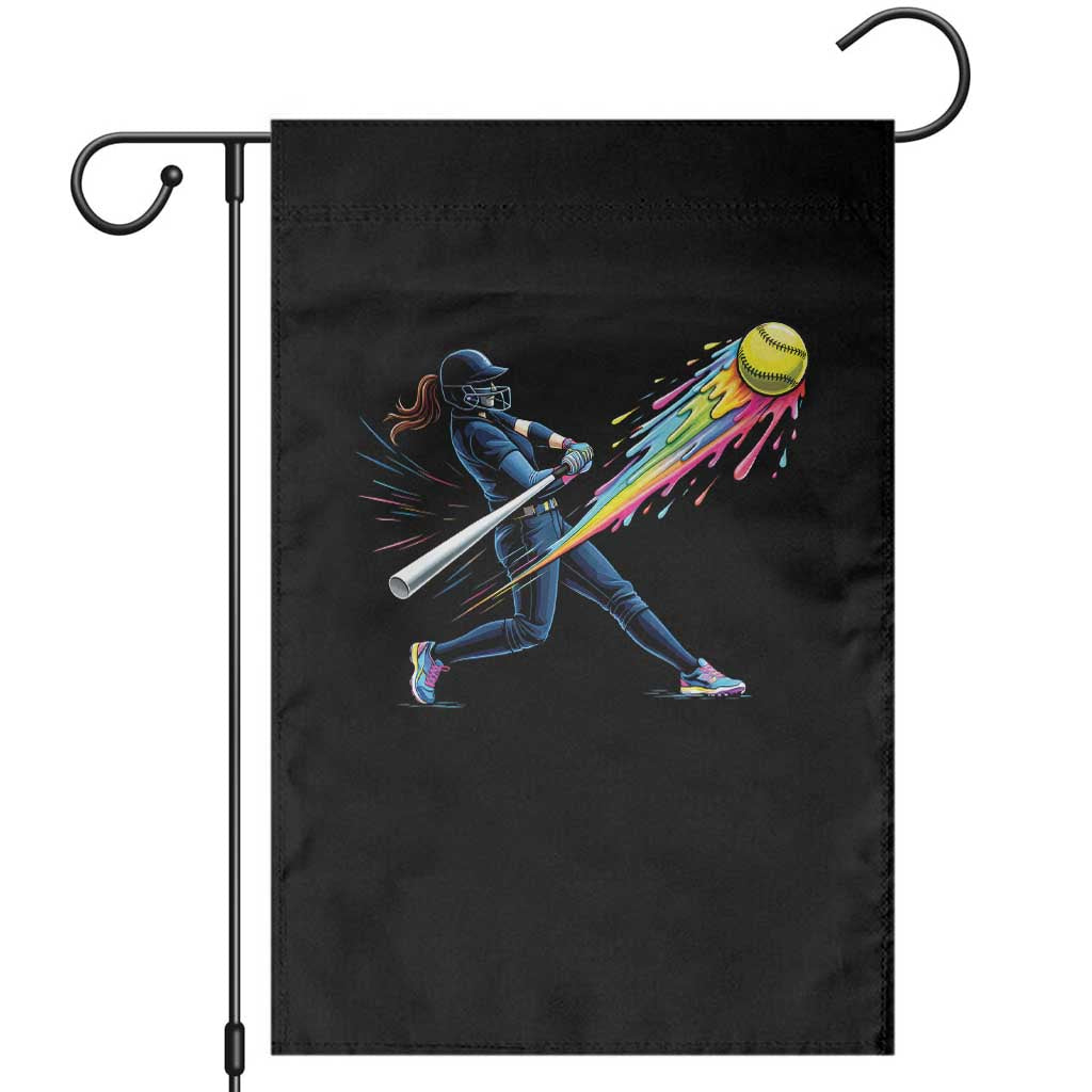 Softball Player Drip Garden Flag