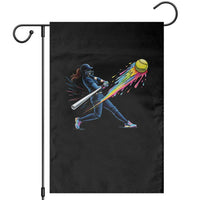 Softball Player Drip Garden Flag