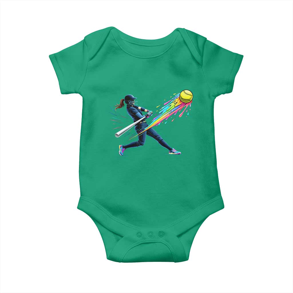 Softball Player Drip Baby Onesie