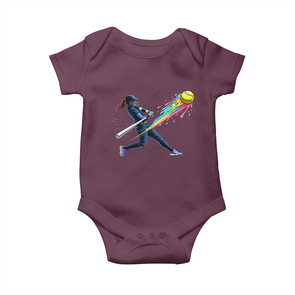 Softball Player Drip Baby Onesie