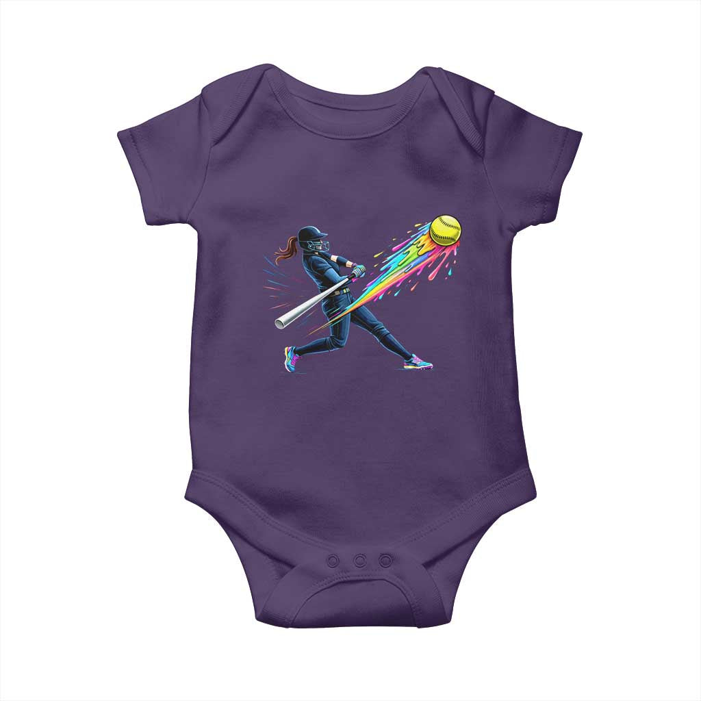 Softball Player Drip Baby Onesie