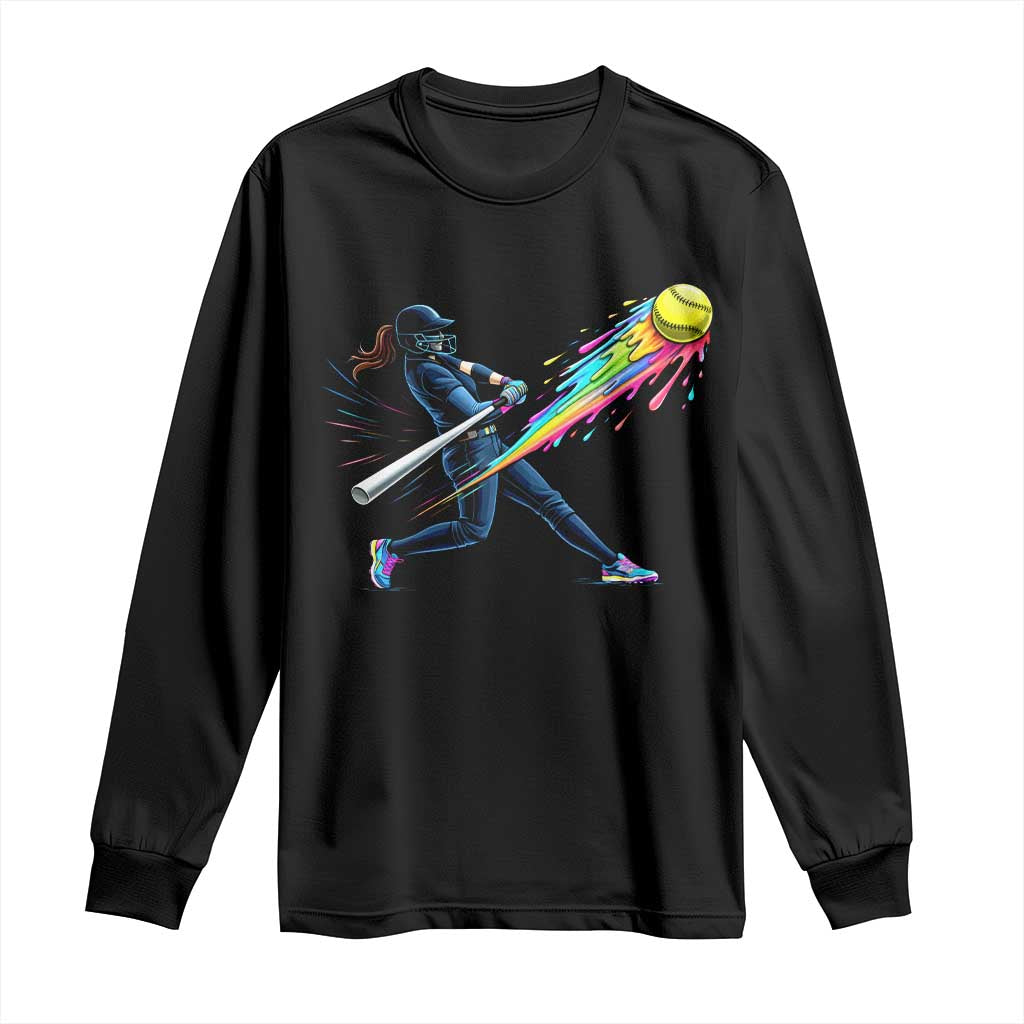 Softball Player Drip Long Sleeve Shirt