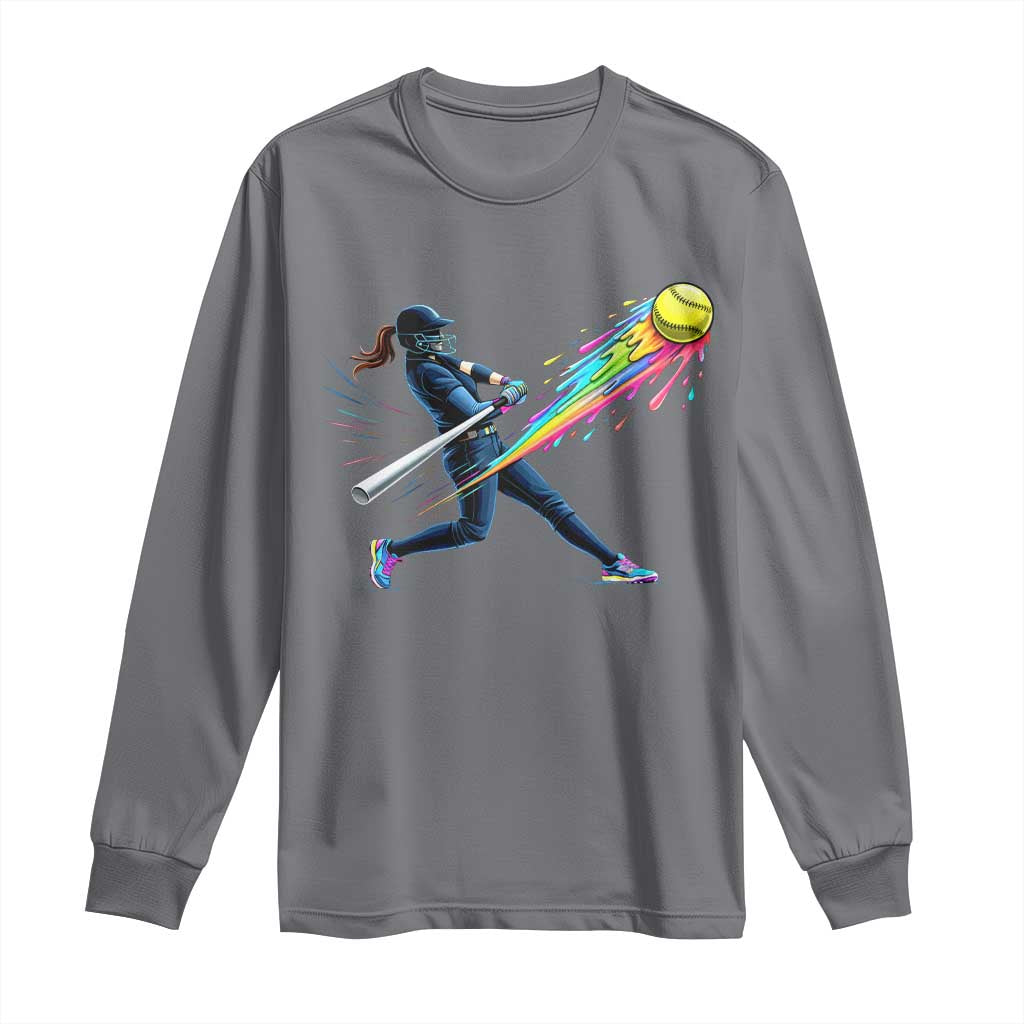 Softball Player Drip Long Sleeve Shirt
