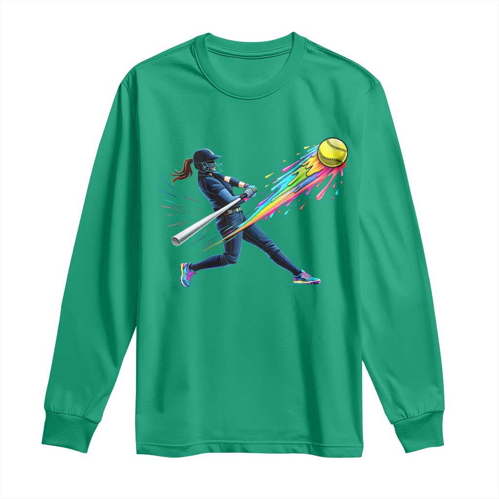 Softball Player Drip Long Sleeve Shirt