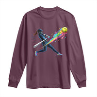 Softball Player Drip Long Sleeve Shirt