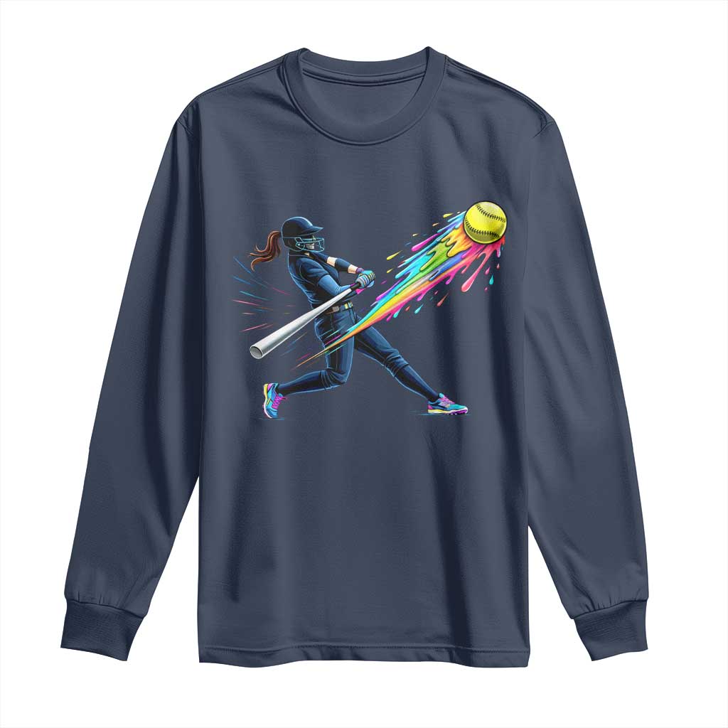 Softball Player Drip Long Sleeve Shirt