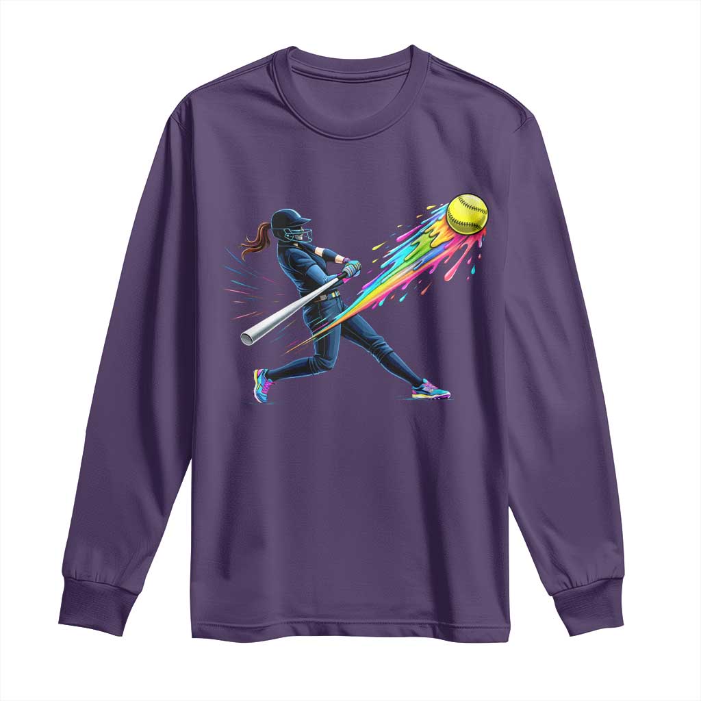 Softball Player Drip Long Sleeve Shirt