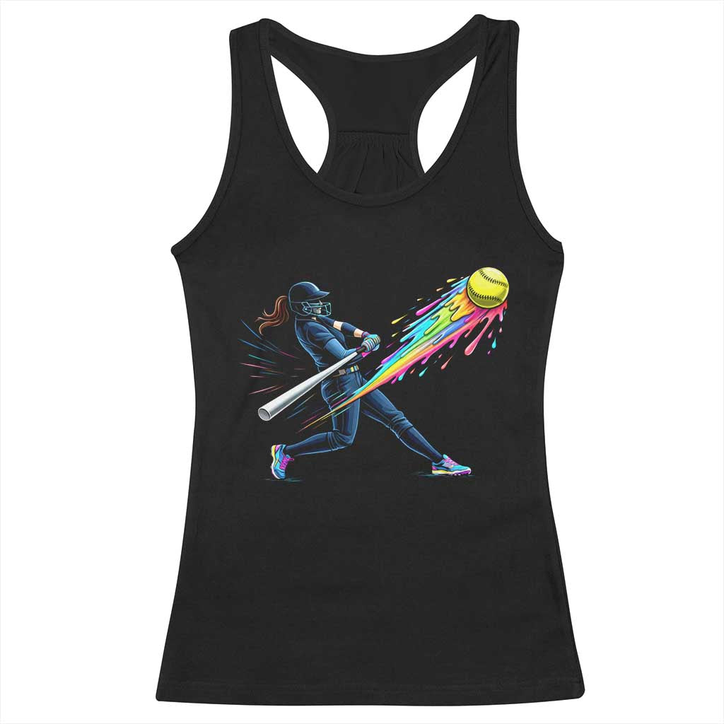 Softball Player Drip Racerback Tank Top