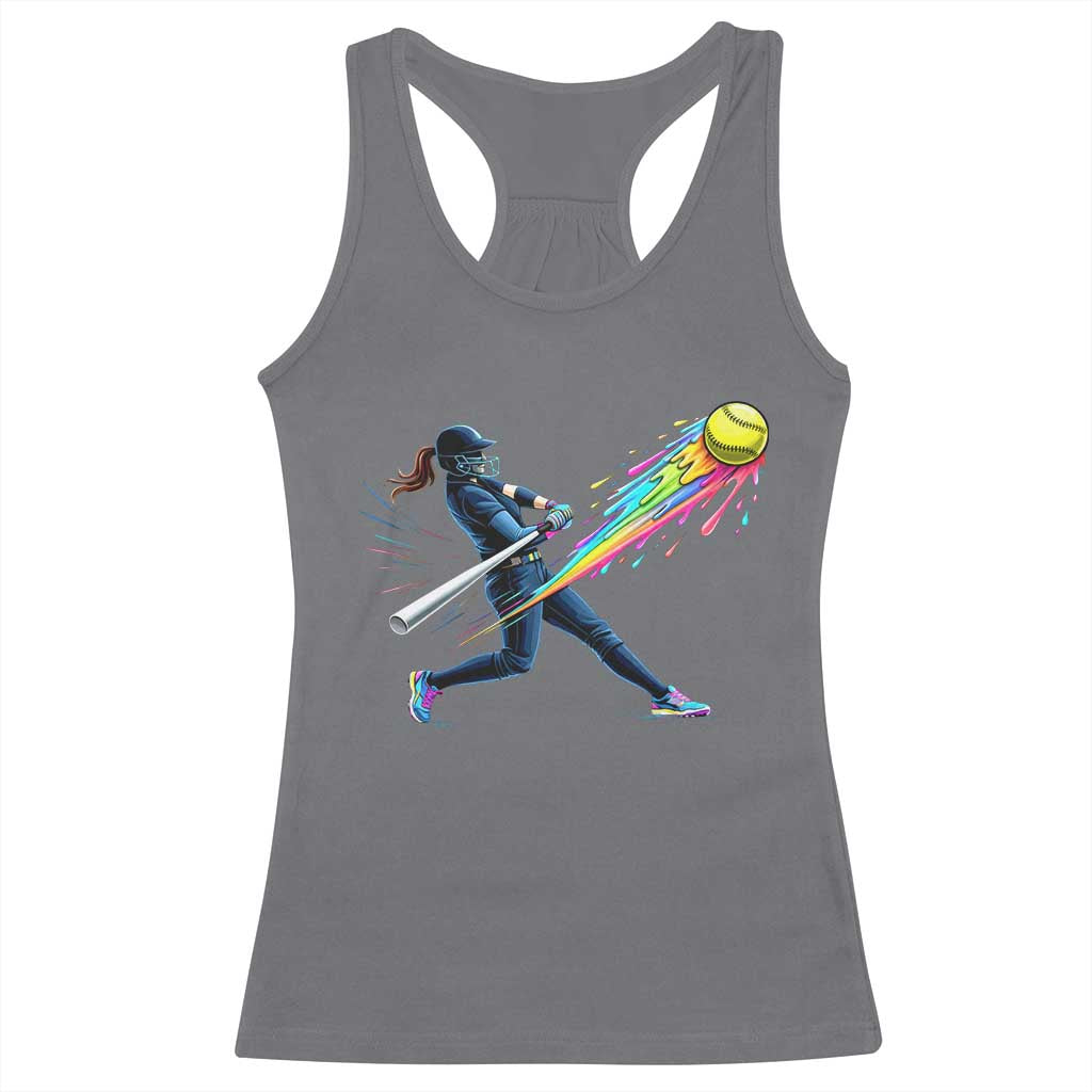 Softball Player Drip Racerback Tank Top