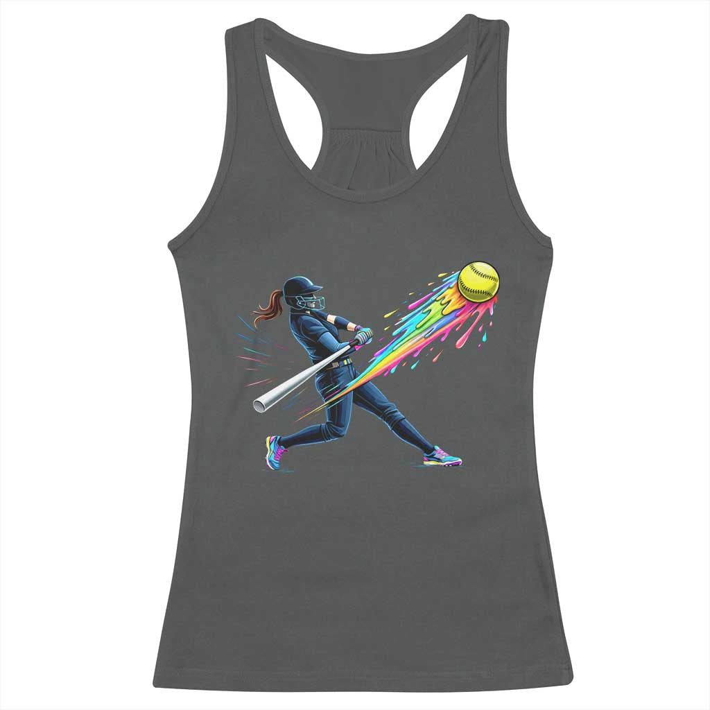 Softball Player Drip Racerback Tank Top